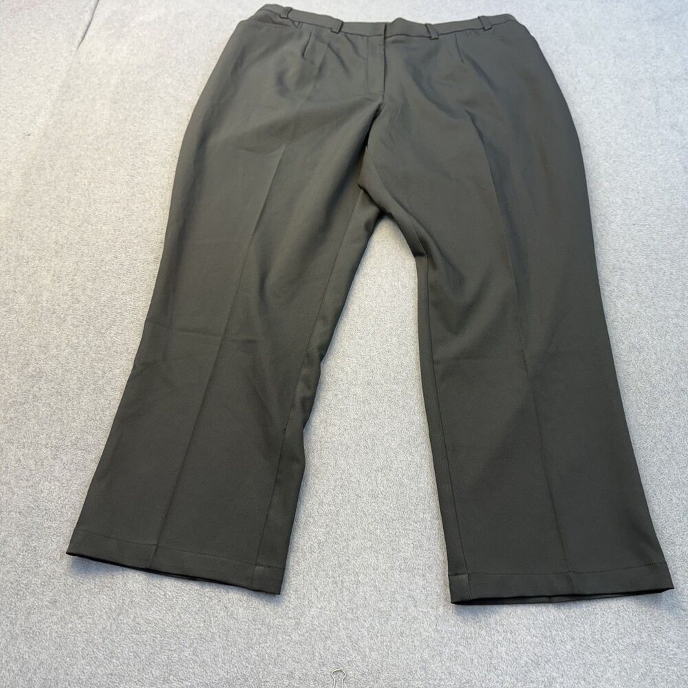 Oobe Pants Women's 24x31 Grey Flat Front Office Professional Comfort Waist